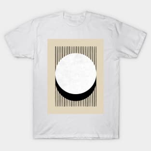 Circle B&W Stripes - Abstract T-Shirt